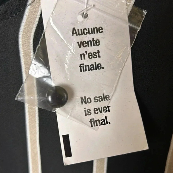 Ricki s Y2K, NWT,Striped black and white blouse.
sheer,elastic cuffs,academia - Picture 5 of 15